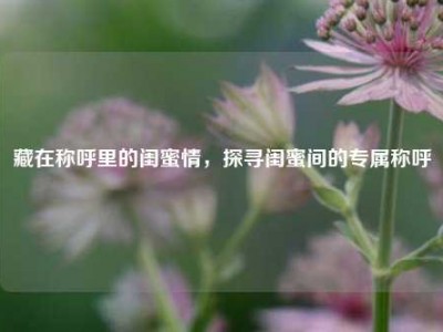 藏在称呼里的闺蜜情，探寻闺蜜间的专属称呼