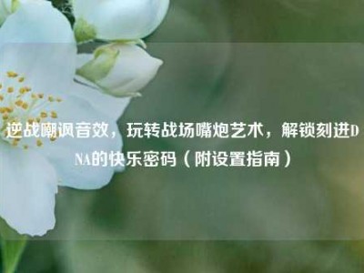 逆战嘲讽音效，玩转战场嘴炮艺术，解锁刻进DNA的快乐密码（附设置指南）