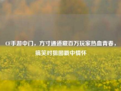 CF手游中门，方寸通道藏百万玩家热血青春，搞笑对狙图戳中情怀
