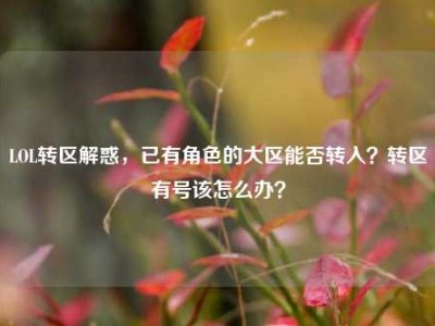 LOL转区解惑，已有角色的大区能否转入？转区有号该怎么办？