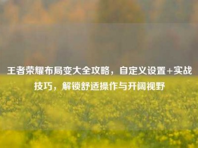王者荣耀布局变大全攻略，自定义设置+实战技巧，解锁舒适操作与开阔视野