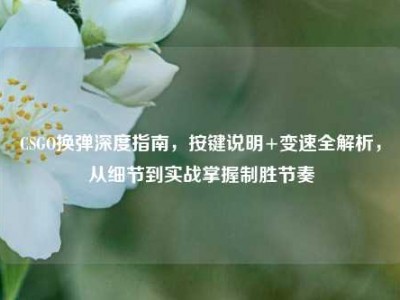 CSGO换弹深度指南，按键说明+变速全解析，从细节到实战掌握制胜节奏