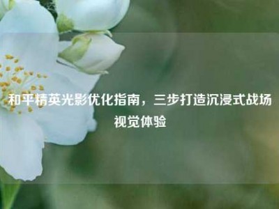 和平精英光影优化指南，三步打造沉浸式战场视觉体验