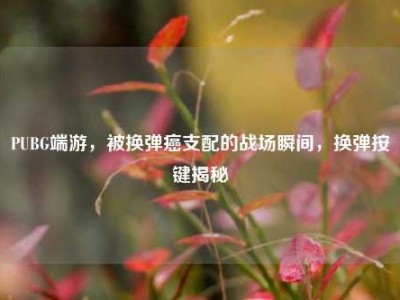 PUBG端游，被换弹癌支配的战场瞬间，换弹按键揭秘