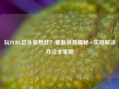 玩PUBG总头晕想吐？罪魁祸首揭秘+实用解决办法全掌握