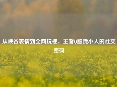 从峡谷表情到全网玩梗，王者Q版跪小人的社交密码