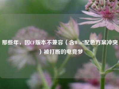 那些年，因CF版本不兼容（含Win7配色方案冲突）被打断的电竞梦