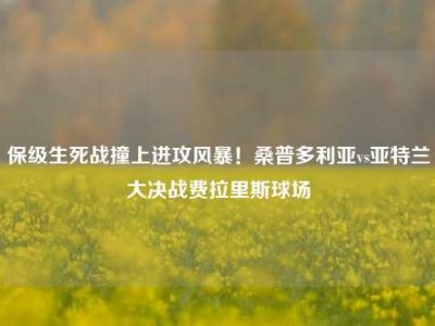 保级生死战撞上进攻风暴！桑普多利亚vs亚特兰大决战费拉里斯球场
