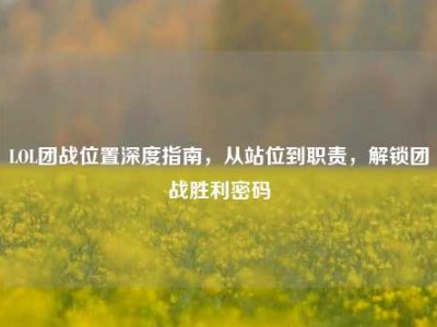 LOL团战位置深度指南，从站位到职责，解锁团战胜利密码