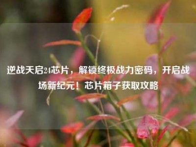 逆战天启24芯片，解锁终极战力密码，开启战场新纪元！芯片箱子获取攻略