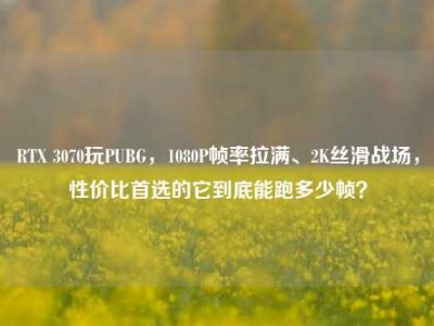 RTX 3070玩PUBG，1080P帧率拉满、2K丝滑战场，性价比首选的它到底能跑多少帧？
