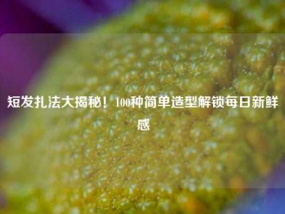 短发扎法大揭秘！100种简单造型解锁每日新鲜感