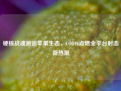 硬核战魂邂逅苹果生态，COD16点燃全平台射击新热潮