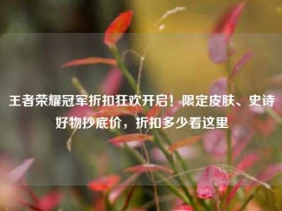 王者荣耀冠军折扣狂欢开启！限定皮肤、史诗好物抄底价，折扣多少看这里