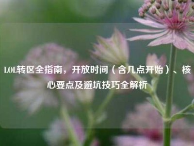 LOL转区全指南，开放时间（含几点开始）、核心要点及避坑技巧全解析