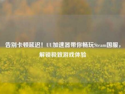 告别卡顿延迟！UU加速器带你畅玩Steam国服，解锁极致游戏体验