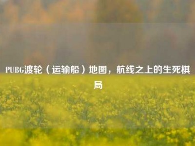 PUBG渡轮（运输船）地图，航线之上的生死棋局