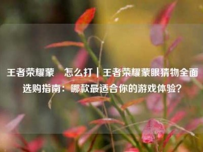 王者荣耀蒙犽怎么打｜王者荣耀蒙眼猜物全面选购指南：哪款最适合你的游戏体验？