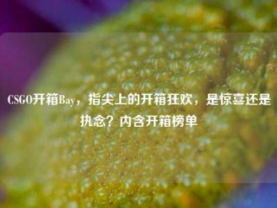 CSGO开箱Bay，指尖上的开箱狂欢，是惊喜还是执念？内含开箱榜单