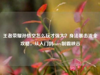 王者荣耀孙悟空怎么玩才强大？身法暴击流全攻略，从入门到carry制霸峡谷
