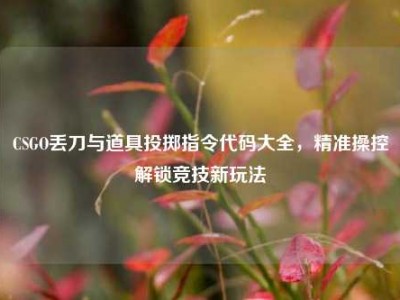CSGO丢刀与道具投掷指令代码大全，精准操控解锁竞技新玩法