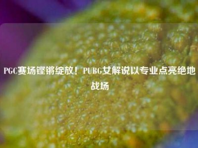 PGC赛场铿锵绽放！PUBG女解说以专业点亮绝地战场