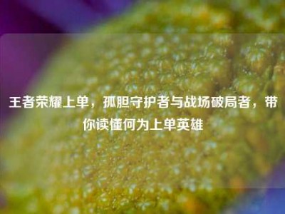 王者荣耀上单，孤胆守护者与战场破局者，带你读懂何为上单英雄