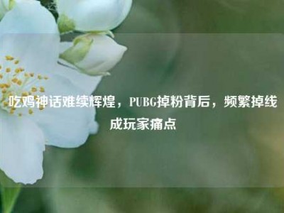 吃鸡神话难续辉煌，PUBG掉粉背后，频繁掉线成玩家痛点