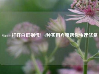 Steam打开白屏别慌！6种实用方案帮你快速修复