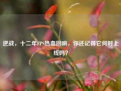 逆战，十二年FPS热血回响，你还记得它何时上线吗？
