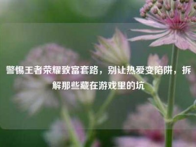 警惕王者荣耀致富套路，别让热爱变陷阱，拆解那些藏在游戏里的坑