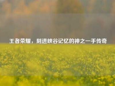 王者荣耀，刻进峡谷记忆的神之一手传奇