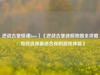 逆战古堡惊魂boss｜《逆战古堡迷踪地图全攻略：如何选择最适合你的游戏体验》