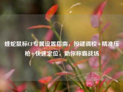 蝰蛇鼠标CF专属设置指南，按键调校+精准压枪+快速定位，助你称霸战场