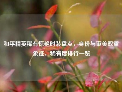 和平精英稀有惊艳时装盘点，身份与审美双重象征，稀有度排行一览