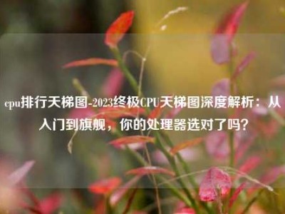 cpu排行天梯图-2023终极CPU天梯图深度解析：从入门到旗舰，你的处理器选对了吗？