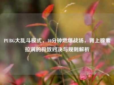 PUBG大乱斗模式，10分钟燃爆战场，肾上腺素拉满的极致对决与规则解析