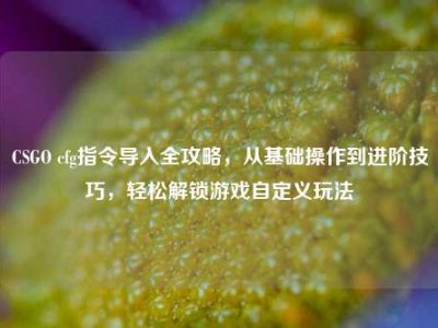 CSGO cfg指令导入全攻略，从基础操作到进阶技巧，轻松解锁游戏自定义玩法