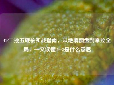CF二挑五硬核实战指南，从绝境翻盘到掌控全局，一文读懂2+3是什么意思