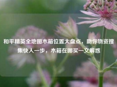 和平精英全地图木箱位置大盘点，助你物资搜集快人一步，木箱在哪买一文解惑