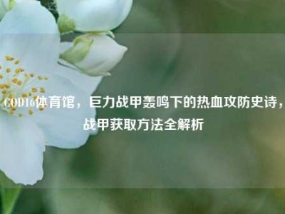 COD16体育馆，巨力战甲轰鸣下的热血攻防史诗，战甲获取方法全解析