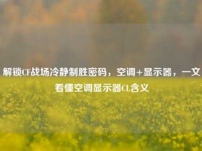 解锁CF战场冷静制胜密码，空调+显示器，一文看懂空调显示器CL含义
