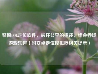警惕LOL走位软件，破坏公平的捷径，终会吞噬游戏乐趣（附安卓走位模拟器相关提示）
