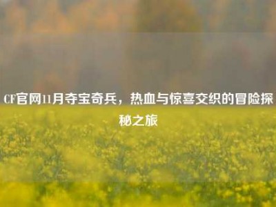 CF官网11月夺宝奇兵，热血与惊喜交织的冒险探秘之旅