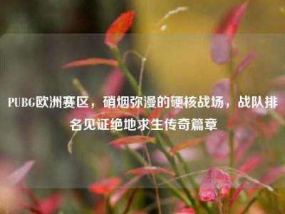 PUBG欧洲赛区，硝烟弥漫的硬核战场，战队排名见证绝地求生传奇篇章