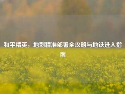 和平精英，地刺精准部署全攻略与地铁进入指南