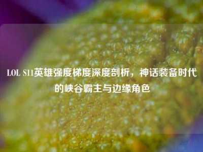 LOL S11英雄强度梯度深度剖析，神话装备时代的峡谷霸主与边缘角色