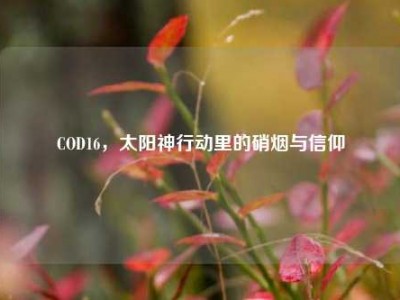 COD16，太阳神行动里的硝烟与信仰