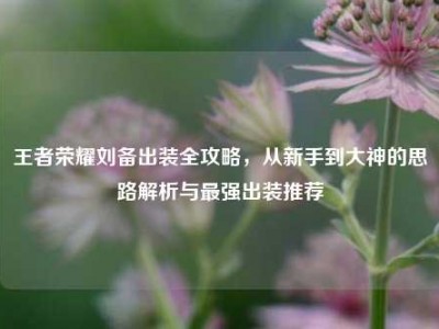 王者荣耀刘备出装全攻略，从新手到大神的思路解析与最强出装推荐