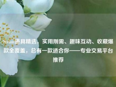 Steam道具精选，实用刚需、趣味互动、收藏爆款全覆盖，总有一款适合你——专业交易平台推荐
